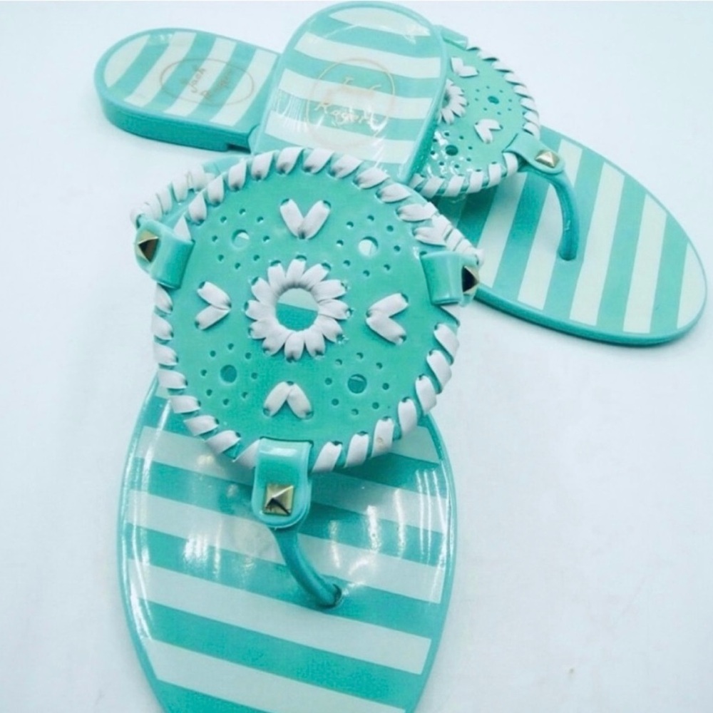 JACK ROGERS Georgia Jelly Sandals
FlipFlop Thong, mint green and white